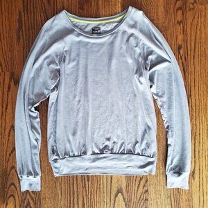 Icebreaker Mira Cool-Lite Gray Long Sleeve Shirt (Women's Medium)